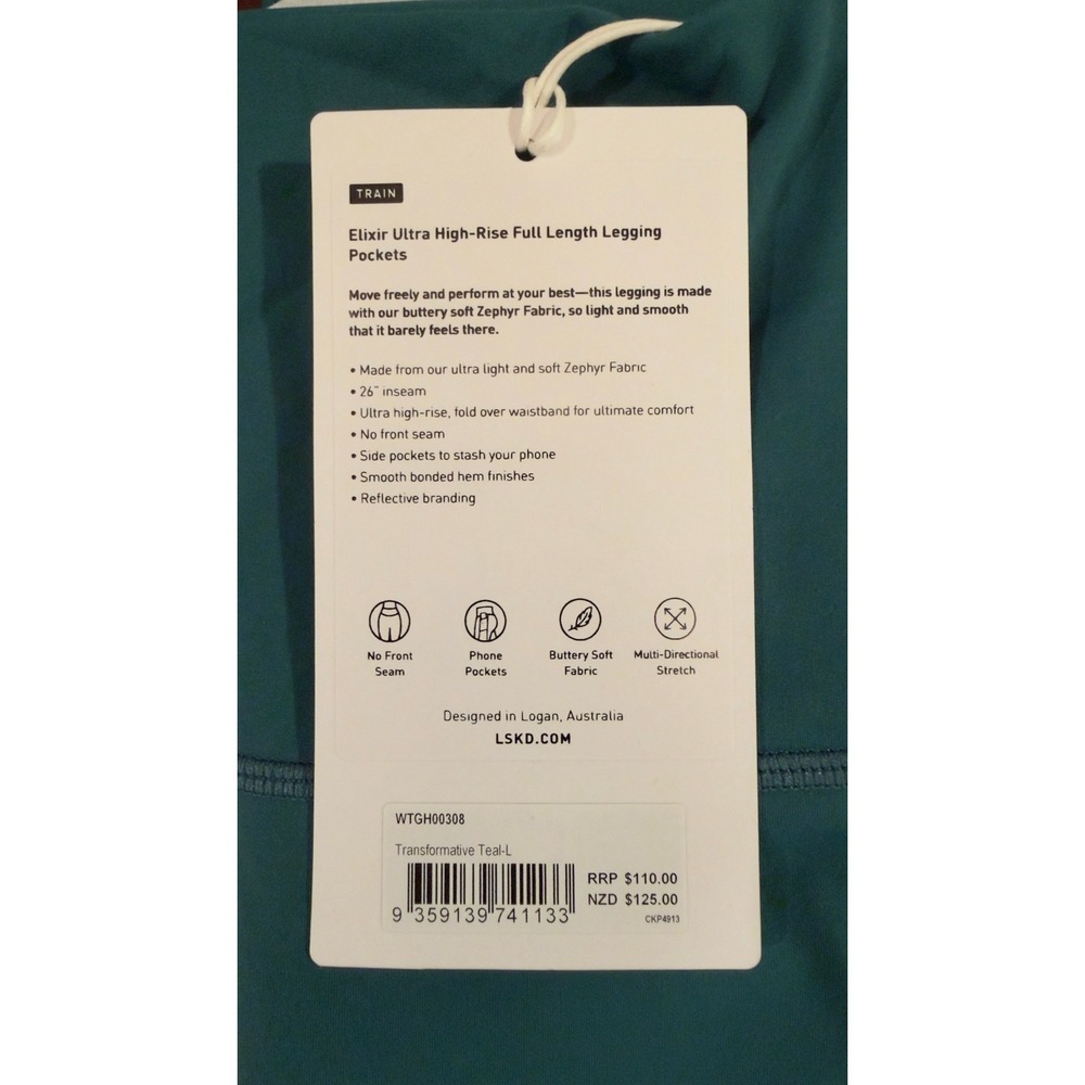 LSKD Elixir Ultra High-Rise Full Length Legging Pockets Teal Women's L, NEW, NWT - Picture 2 of 16